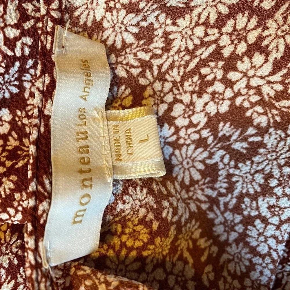 Monteau Los Angeles Blouse Women Size L - Picture 4 of 5